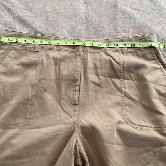 Talbots Women's Super-soft Cargo Pants P15 Petit Khak High Rise 100% Cotton Y-2 - Picture 9 of 11